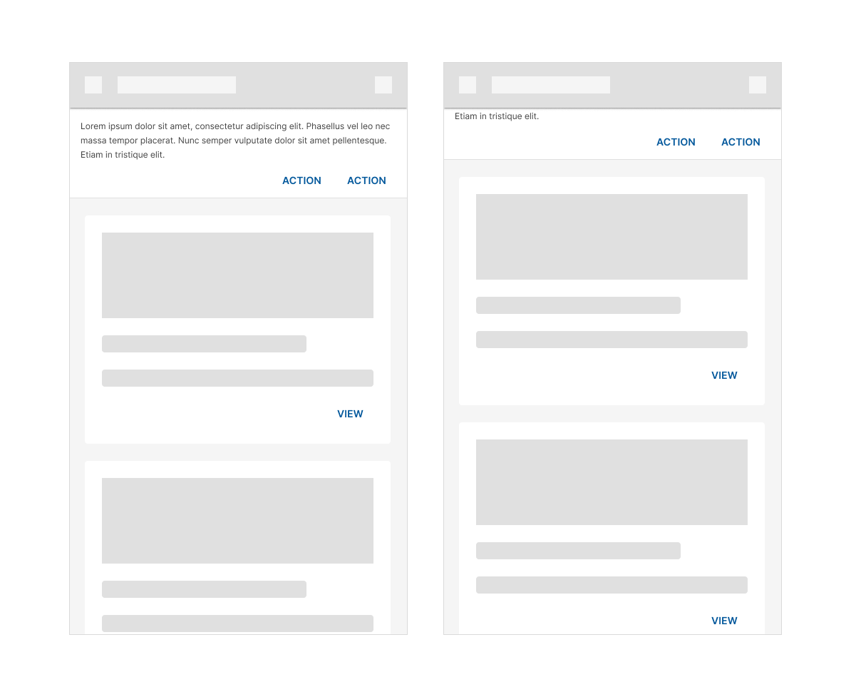 Banner placement mobile