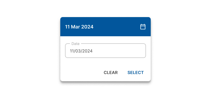 Mobile date input picker
