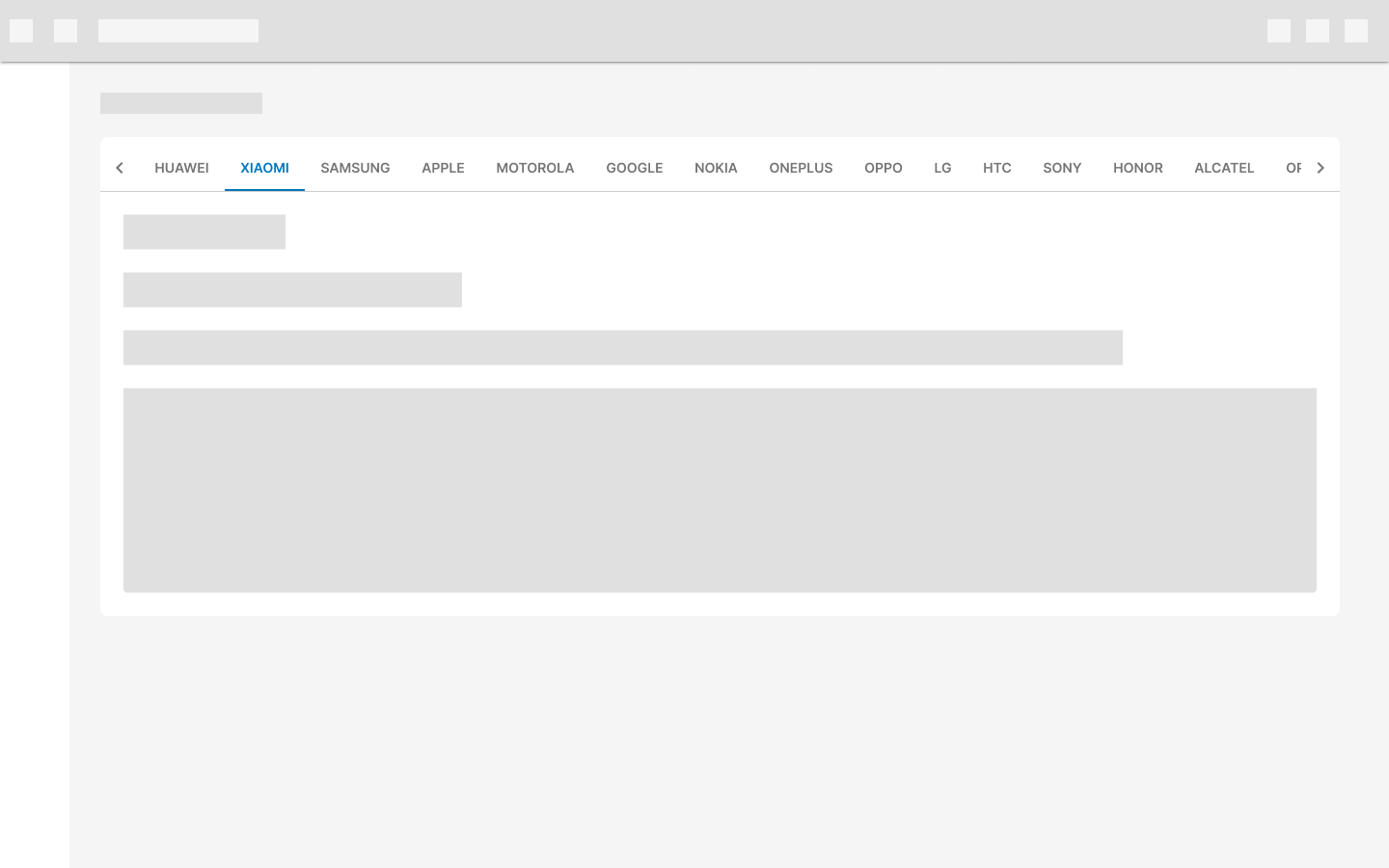 Scrollable tabs for desktop