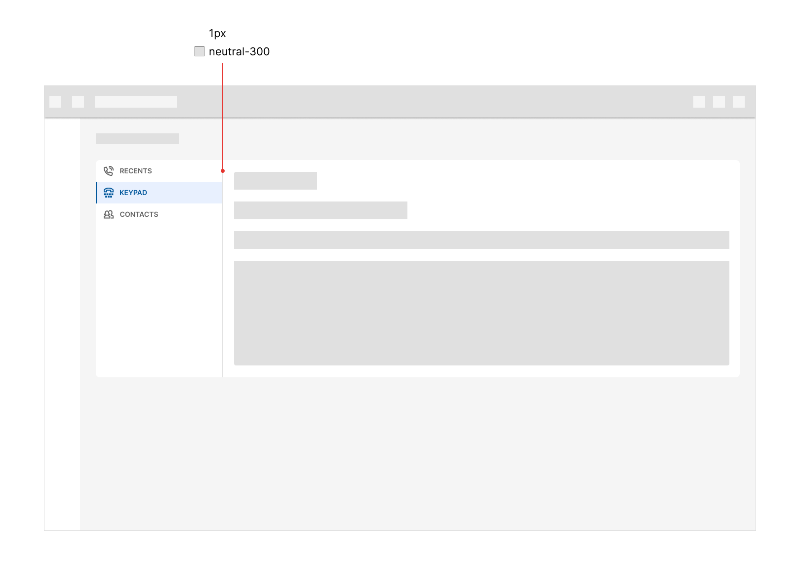 Vertical tabs border right
