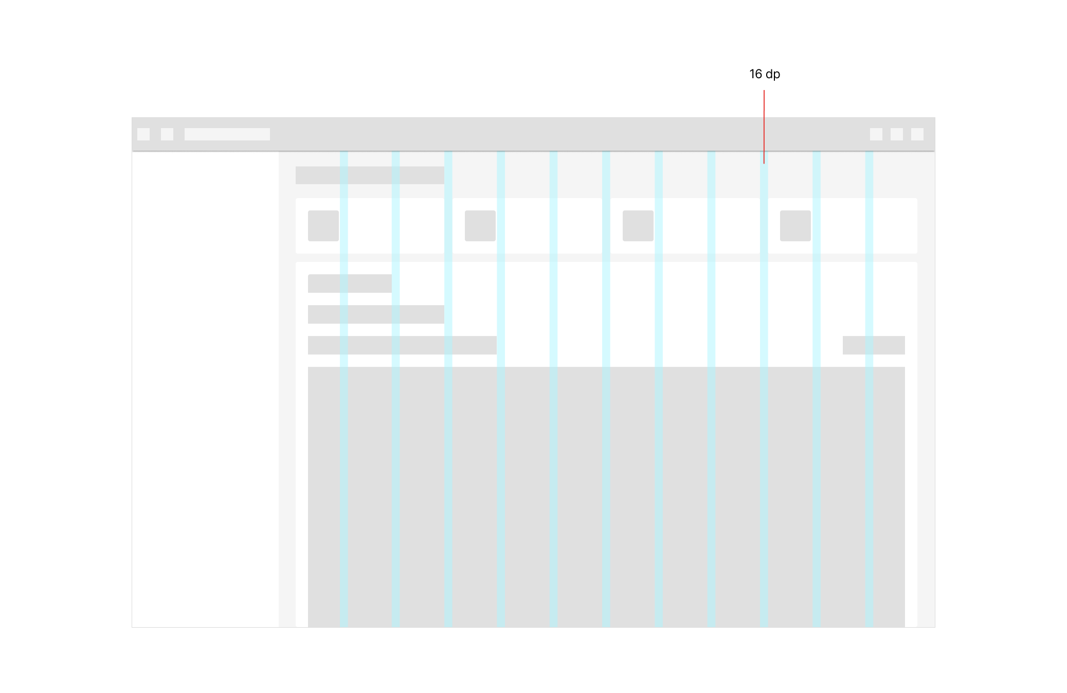 Gutters 16dp